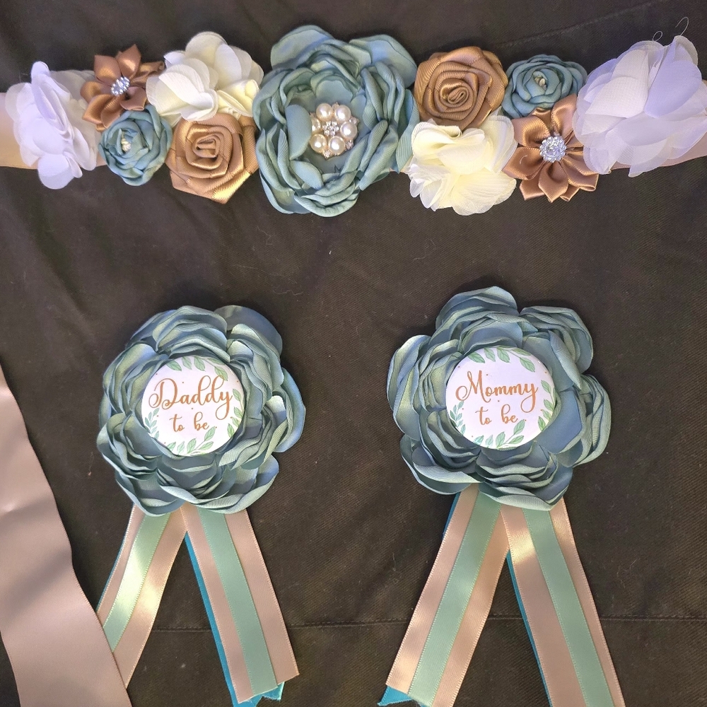 Floral Sash and Badge Set